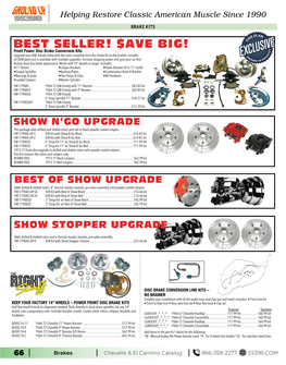 BEST SELLER! $AVE BIG! T T Front Power Disc Brake Conversion Kits C U Upgrade Your GM- a Body Today with the Most Complete Front Disc Brake Kit on the Market