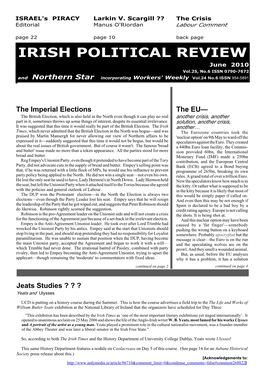 Irish Political Review, June 2010