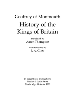 History of the Kings of Britain