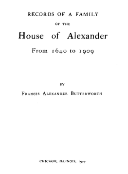 House of Alexander