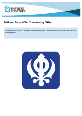 Faith and Society Files: Encountering Sikhs