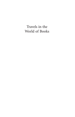 Travels in the World of Books