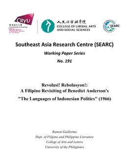 Search Centre (SEARC) Working Paper Series No