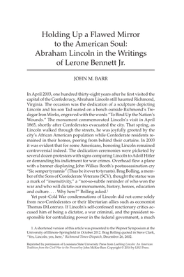 Abraham Lincoln in the Writings of Lerone Bennett Jr