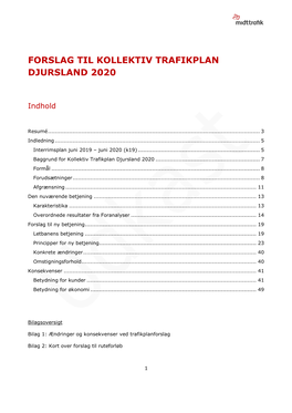 Forslag Til Kollektiv Trafikplan Djursland 2020