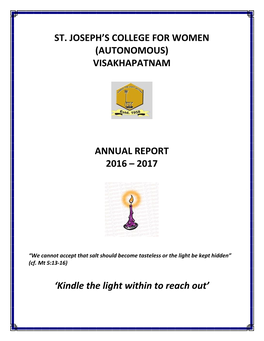 (Autonomous) Visakhapatnam Annual Report 2016 – 2017