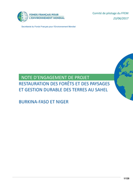 Note D'engagement De Projet Restauration Des Forêts Et