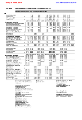 80.823 Frauenfeld–Stammheim–Diessenhofen Û