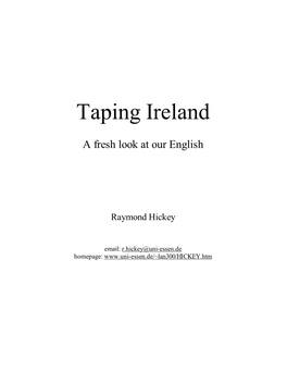 Taping Ireland &Ndash