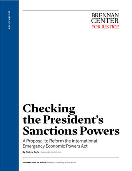 Checking the President's Sanctions Powers