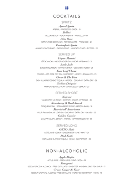 View Drinks Menu