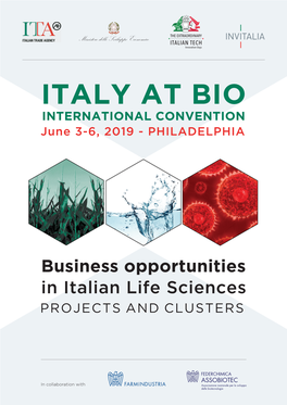 ITALY at BIO INTERNATIONAL CONVENTION June 3-6, 2019 - PHILADELPHIA