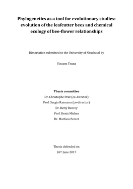 Evolution of the Leafcutter Bees and Chemical Ecology of Bee-Flower Relationships