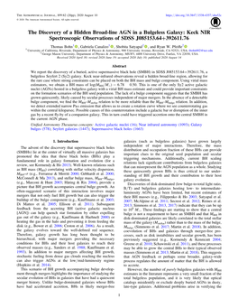 The Discovery of a Hidden Broad-Line AGN in a Bulgeless Galaxy: Keck NIR Spectroscopic Observations of SDSS J085153.64+392611.76