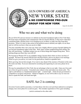 GOA-NY Newsletter Issue #2