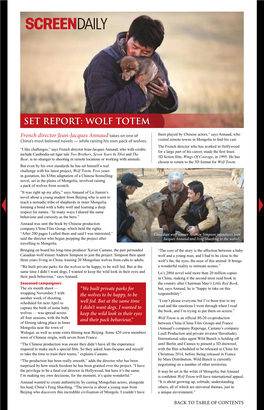 Set Report: Wolf Totem