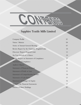 Sapphire Textile Mills Limited