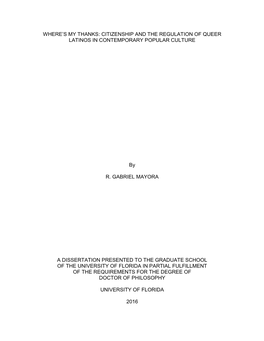 University of Florida Thesis Or Dissertation Formatting