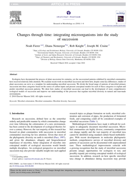 Integrating Microorganisms Into the Study of Succession