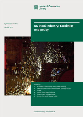 UK Steel Industry: Statistics and Policy