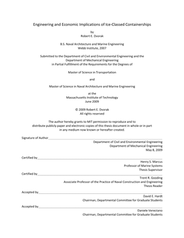 Engineering and Economic Implications of Ice-Classed Containerships