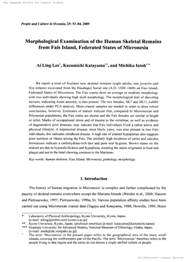 Morphologicalexamination of the Human Skeletalremains From