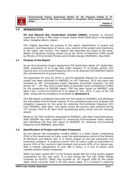 ONGC) Proposes to Carryout Exploratory Drilling in PML Areas of South Assam Shelf (SAS) Block in Sarupathar Tehsil, Golaghat District, Assam