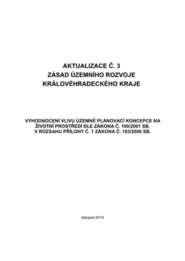 Aktualizace Č. 3 Zásad Územního Rozvoje Královéhradeckého Kraje