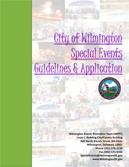 City of Wilmington Special Events Guidelines & Application