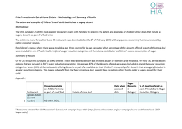 Price Promotions in out of Home Outlets – Methodology and Summary of Results