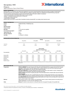 Interprime 880 Primers High Performance Epoxy Finish Primer