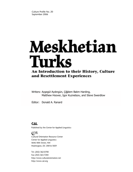 The Meskhetian Turks