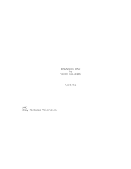 Breaking Bad Pilot Script