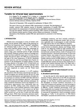 Tunable Far Infrared Laser Spectrometers G