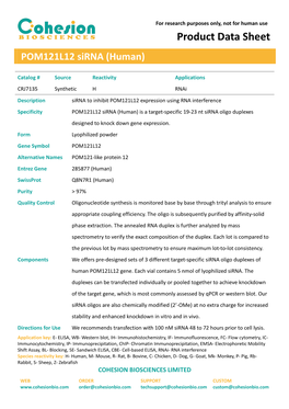 Product Data Sheet