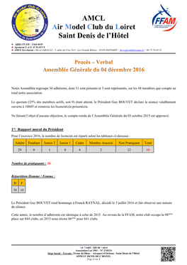 AMCL Air Model Club Du Loiret Saint Denis De L'hôtel