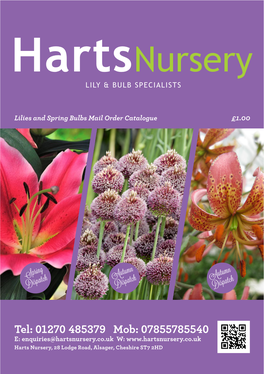 Harts Nursery, 28 Lodge Road, Alsager, Cheshire ST7 2HD Contents