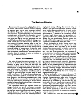 The Business Situtation, January 1963