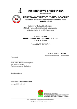 Mhp, Jednostek Hydrogeologicznych Polski I GZWP 2