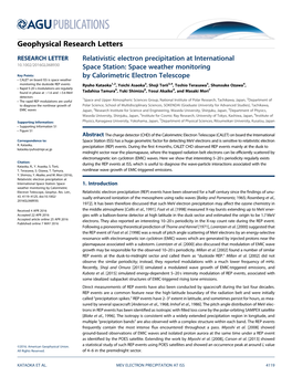 Relativistic Electron Precipitation at International Space Station: Space 1