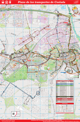 Plano De Los Transportes De Coslada Aguapark
