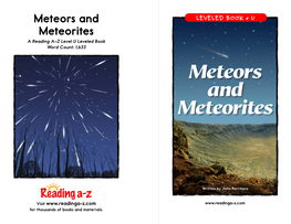 Meteors and Meteorites