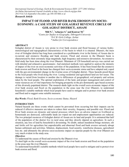 Impact of Flood and River Bank Erosion On