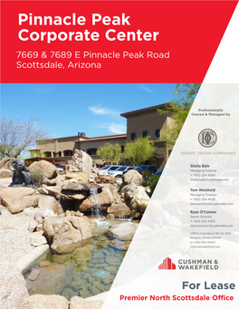 Pinnacle Peak Corporate Center 7669 & 7689 E Pinnacle Peak Road Scottsdale, Arizona