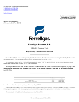 Ferrellgas Partners, L.P