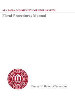 Fiscal Procedures Manual