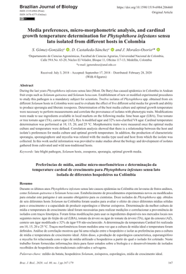 Brazilian Journal of Biology ISSN 1519-6984 (Print) Original Article ISSN 1678-4375 (Online)