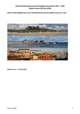 North Northumberland Coast Neighbourhood Plan – Made Version