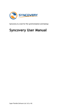 Syncovery User Manual