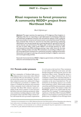 A Community REDD+ Project from Northeast India